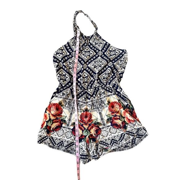 Angie Geometric & Floral Pattern Boho Romper Size Large - Picture 11 of 12